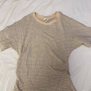 Zara Beige and Black Striped Tee